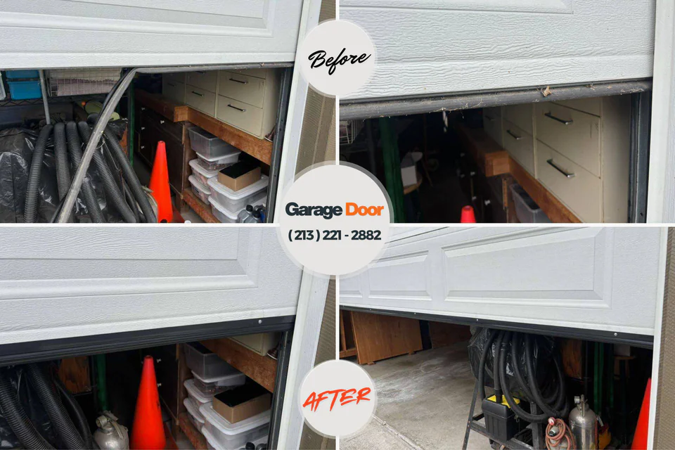 Before and after: Garage Door Installation & Replacement Louisiana, MO